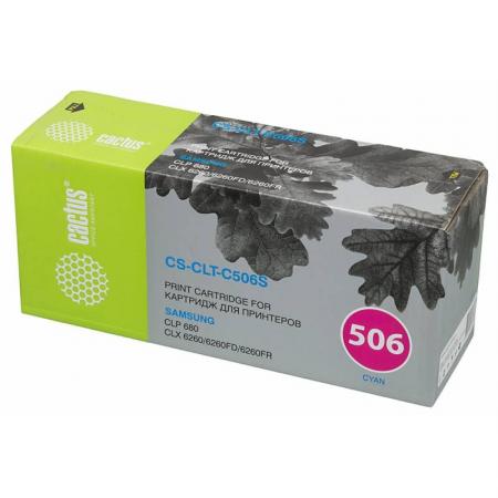 Cactus CS-CLT-C506S голубой для Samsung CLP 680 CLX6260/6260FD/6260FR (1500стр.)