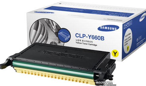 Картридж Samsung CLP-Y660B желтый для Samsung CLP-610ND/660N/660ND / CLX-6210FX/6200FX/6200ND/6240FX