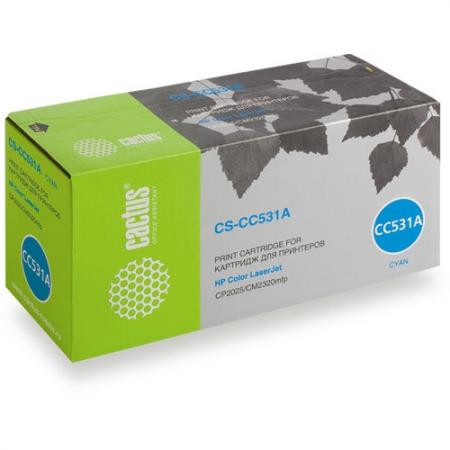 Cactus CS-CC531A для HP Color LaserJet CP2025/CM2320mfp, голубой, 2800 стр.