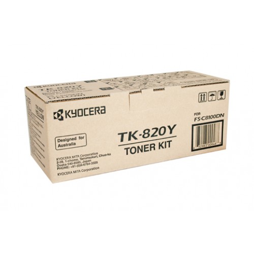 TK-820Y Yellow тонер-картридж принтера FS-C8100DN Kyocera (tk820y)